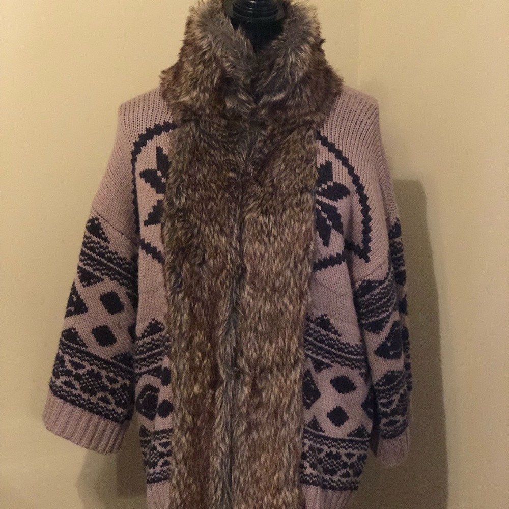 Forever21 Cardigan Fur Sweater
